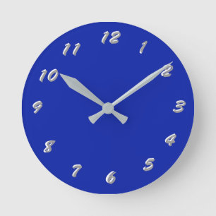 12 Number Choices to Choose From Royal Blue Clock