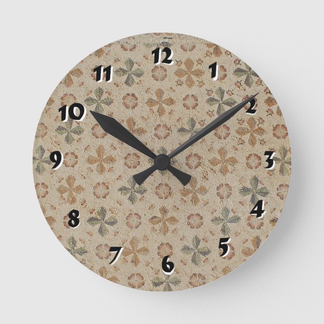 12 Number Choices to Choose From Tile Floor Clock (Front)