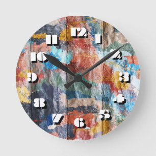 12 Number Choices to Choose -Graffiti-Clock Round Clock