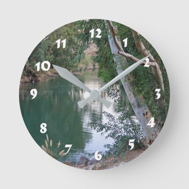 12 Number Choices to Choose --River Round Clock (Front)