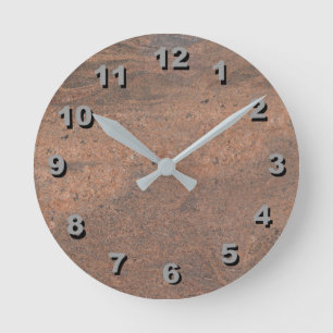 12 Number Choices to Choose-Salmon Pk Marble Clock