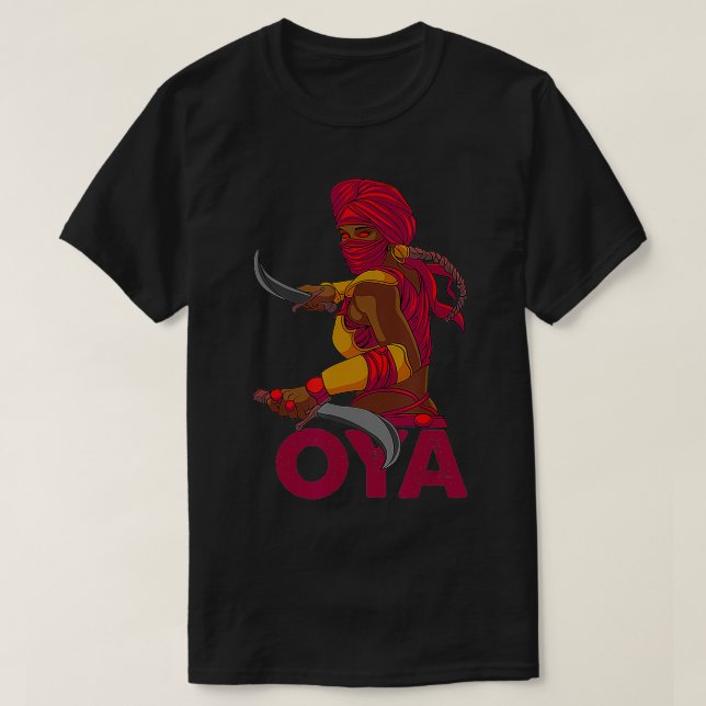 12 Orisha Oya Yoruba African Goddess Gods African  T-Shirt (Design Front)