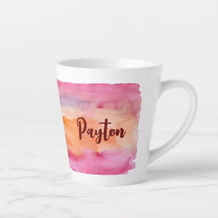 12 oz Watercolor Blues and Purples Latte Mug