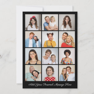 12 Photo Collage Add Your Own Greeting Card
