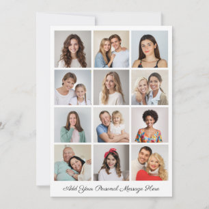 12 Photo Collage Add Your Own Greeting Card