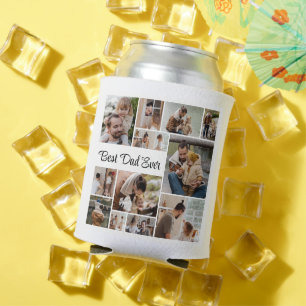 12 Photo Collage Best Dad Ever  Can Cooler