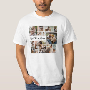 12 Photo Collage Best Dad Ever Men's Value T-Shirt
