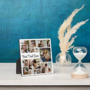 12 Photo Collage Best Dad Ever Plaque
