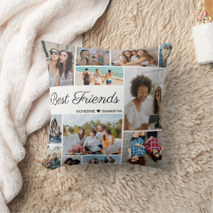 12 Photo Collage Best Friends Forever Cushion