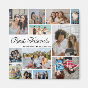 12 Photo Collage Best Friends Forever Magnet