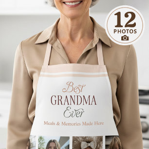 12 Photo Collage Best Grandma Ever Apron