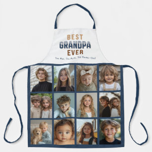 12 Photo Collage Best Grandpa Ever Apron