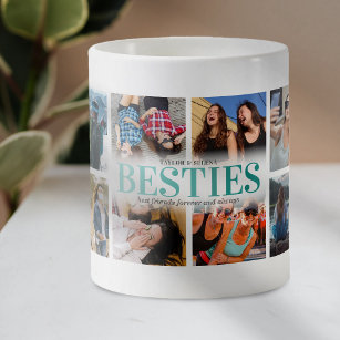 12 Photo Collage Bestie Coffee Mug