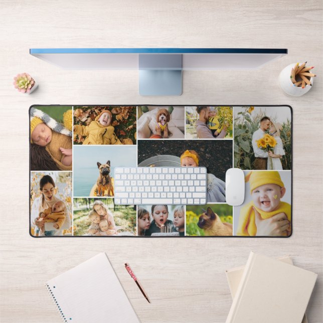 12 Photo Collage Make Your Own Desk Mat (Office 1)