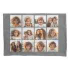 12 Photo Collage with Custom Background Grey