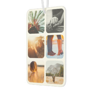 12 Photo Double Sided Template Grid Rounded Frame Car Air Freshener
