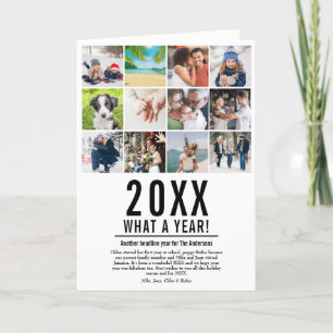 12 Photo Family News Year In Review What A Year Holiday Card