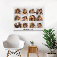12 Photo Grid Collage - White - Mod Type Black