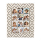 12 Photo Instagram Collage Khaki Ikat Pattern