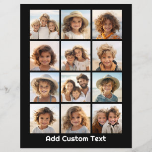 12 Photo Instagram Collage with Black Background Flyer