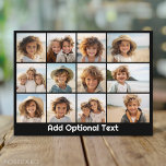 12 Photo Instagram Collage with Optional Text Postcard<br><div class="desc">Add your favourite pics to this fun template. You can use Instagram photos or any photos for this grid.</div>