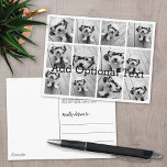 12 Photo Instagram Collage with White Background Postcard<br><div class="desc">Add your favourite pics to this fun template. You can use Instagram photos or any photos for this grid.</div>
