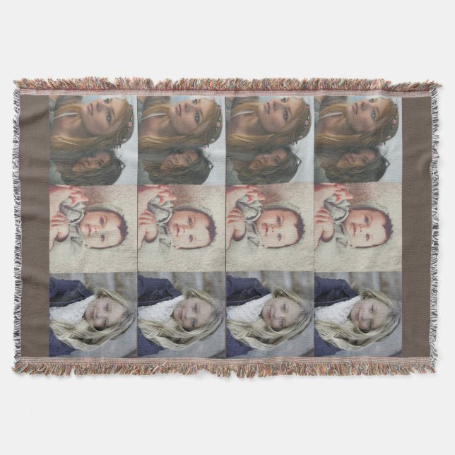 12 Photo Throw Blanket (Front)