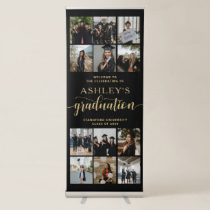 12 Photo Vertical Graduation Party Retractable Banner