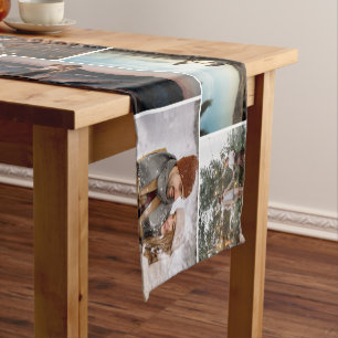 12 Photos Make Your Own Collage Short Table Runner