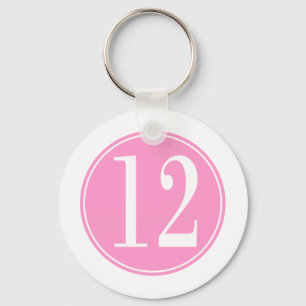 #12 Pink Circle Key Ring