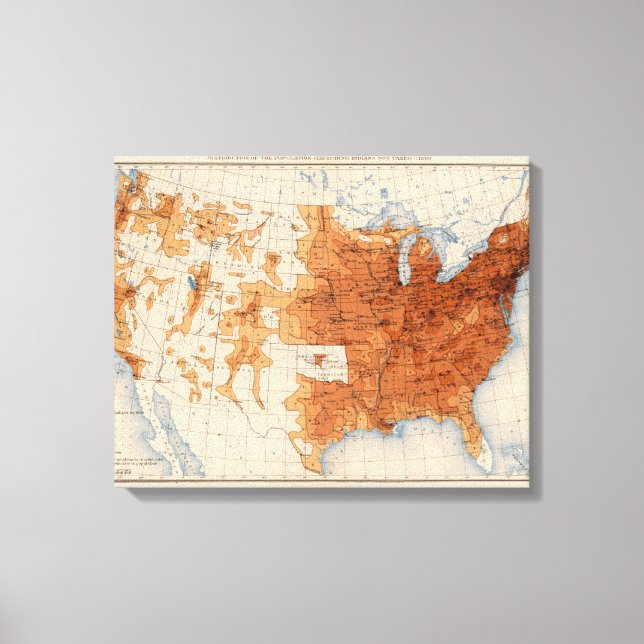 12 Population 1890 Canvas Print (Front)