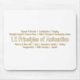 12 Principles of Animation for Animators Design Mouse Mat