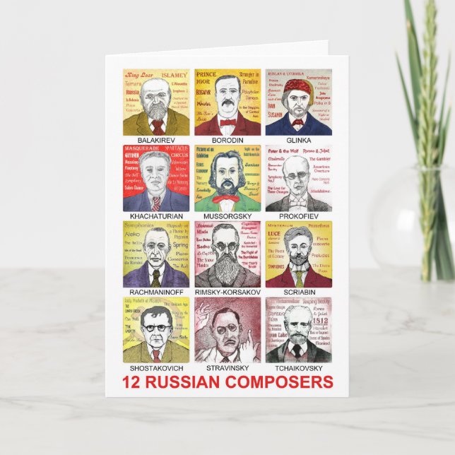 12 Russian Composers Card (Front)