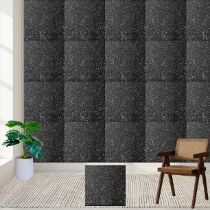 #12 Sparkling Black Glitter Luxury Home Décor Tile