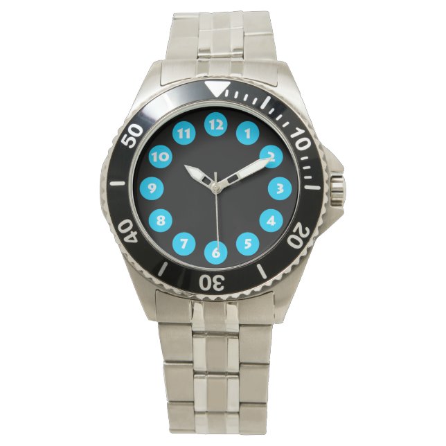 12 Spots - Sky Blue on Black Watch (Front)