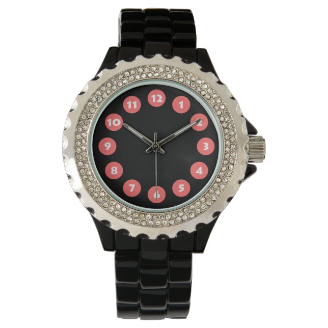 12 Spots - Tropical Pink with Black Watch (Front)