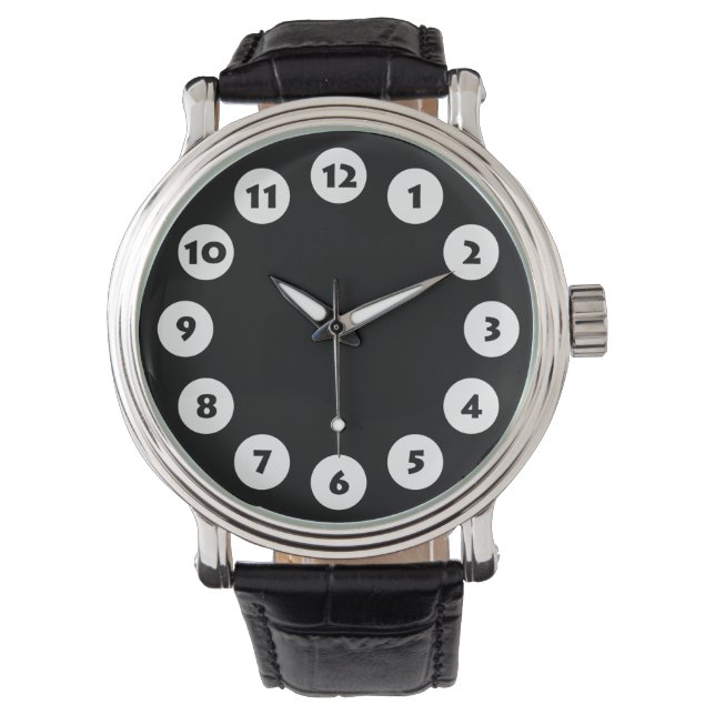 12 Spots - White on Black Watch (Front)