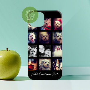 12 Square Photo Collage with Black Background Case-Mate iPhone 14 Plus Case