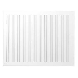 12 Staves White Music Sheet Paper Notepad