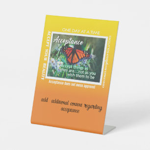 12 step acceptance acrylic sign 26 butterflies