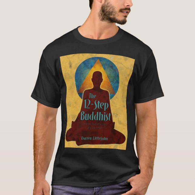 12-Step Buddhist Full Book Cover T-Shirt (Front)