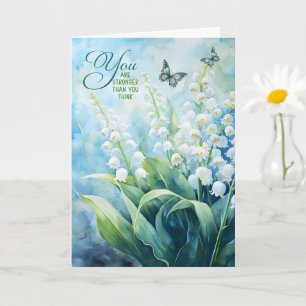 12 Step Encouragement Lily of the Valley Garden Card