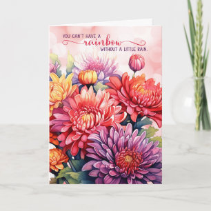 12 Step Encouragement Rainbow Chrysanthemums Card