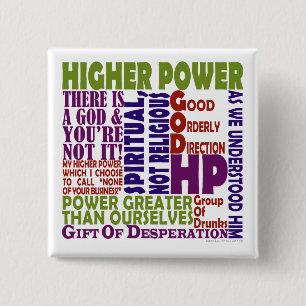 12 Step Higher Power 15 Cm Square Badge