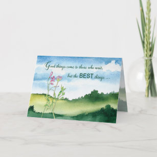12 Step Recovery Anniversary Nature Landscape Card