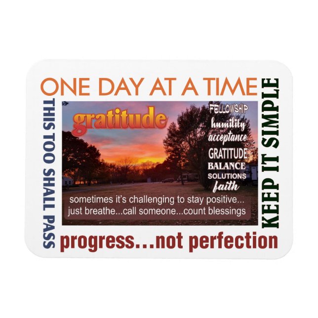 12 step recovery graditude magnet25 magnet (Horizontal)