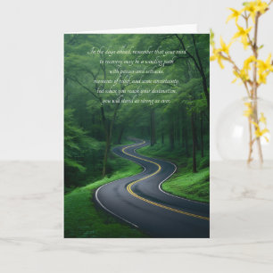 12 Step Recovery Long Winding Forest Road Card