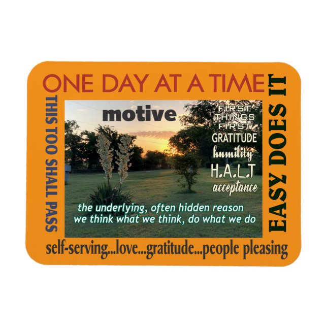 12 step recovery motive magnet 25 (Horizontal)