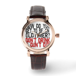 12-Step Recovery Oldtimer Old Timer Joke Watch