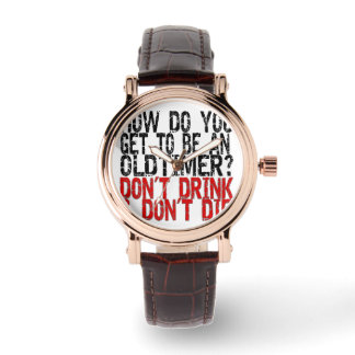 12-Step Recovery Oldtimer Old Timer Joke Watch